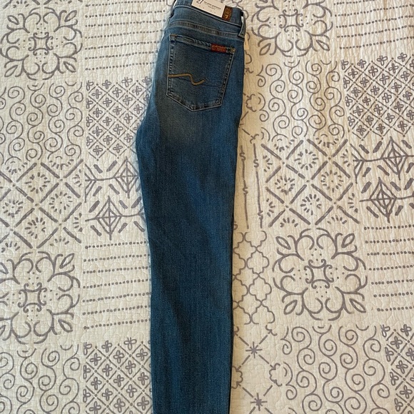 7 For All Mankind Gwenevere Ankle Skinny Jeans Olympia Wash - Picture 3 of 5
